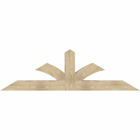 Ekena Millwork Richland Rough Sawn Timber Gable Bracket, Douglas Fir, 84"W x 24"H x 6"D x 6"F, 7/12 Pitch GBW084X24X0606RIC00RDF